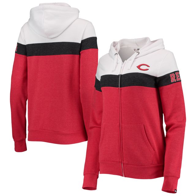 Women's New Era Red St. Louis Cardinals Colorblock Full-Zip Hoodie Size: Extra Small