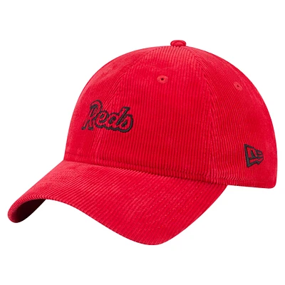Women's New Era Red Cincinnati Reds Corduroy 9TWENTY Adjustable Hat