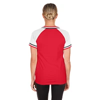 Women's New Era Red Cincinnati Reds Gameday Raglan V-Neck T-Shirt