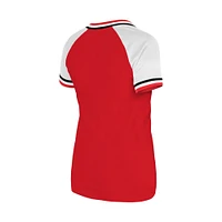 Women's New Era Red Cincinnati Reds Gameday Raglan V-Neck T-Shirt
