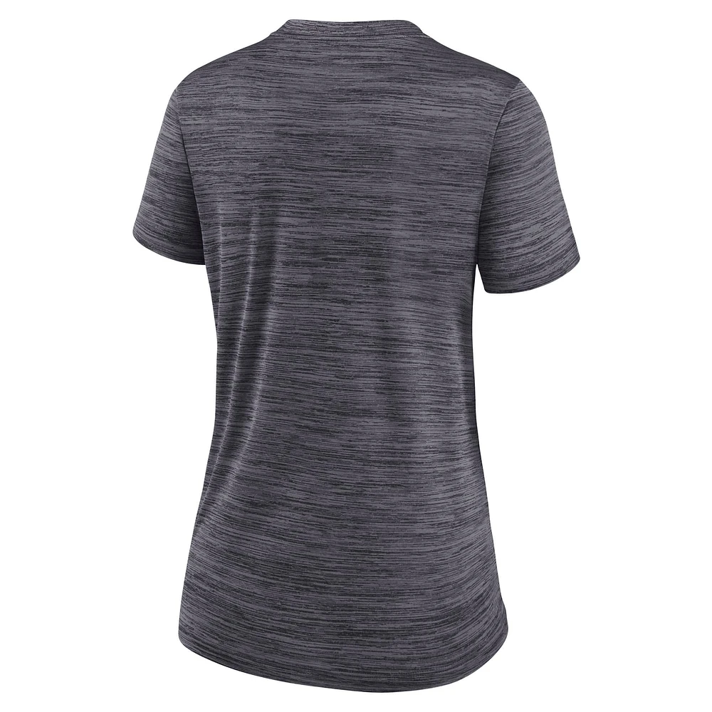 Women's Nike Charcoal Cincinnati Reds Authentic Collection City Connect Velocity Performance T-Shirt