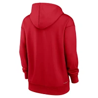 Women's Nike Red Cincinnati Reds Authentic Collection Performance Pullover Hoodie