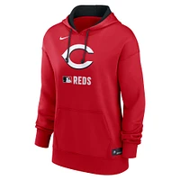 Sweat à capuche Nike Red Cincinnati Reds Authentic Collection Performance pour femme
