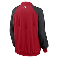 Veste à glissière pleine longueur Nike Cincinnati Reds Authentic Collection Team Raglan Performance pour femme, rouge