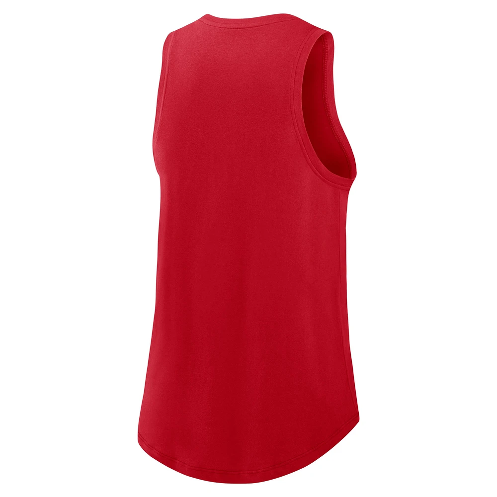 Débardeur Nike rouge à col montant pour femme Cincinnati Reds Legacy Icon Performance