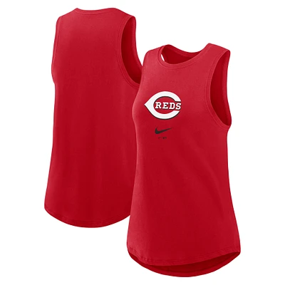 Débardeur Nike rouge à col montant pour femme Cincinnati Reds Legacy Icon Performance