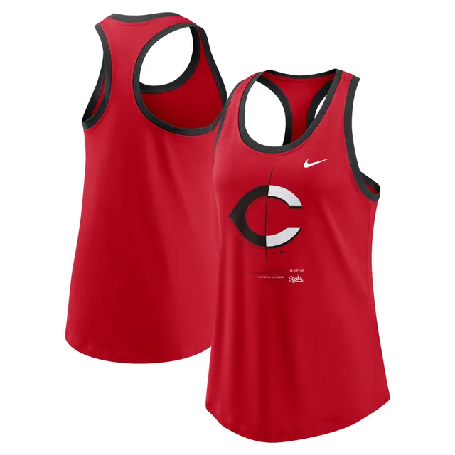 New Era Women's Red Texas Rangers Notch Neck Tank Top