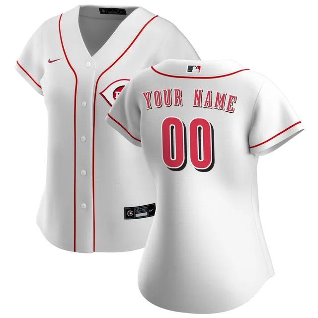 Cincinnati Reds Nike Road Custom Replica Jersey - Gray