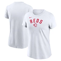 Women's Nike White Cincinnati Reds Team Arch T-Shirt