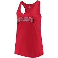 Women's Soft as a Grape Red Cincinnati Reds Plus Swing for the Fences Racerback Tank Top