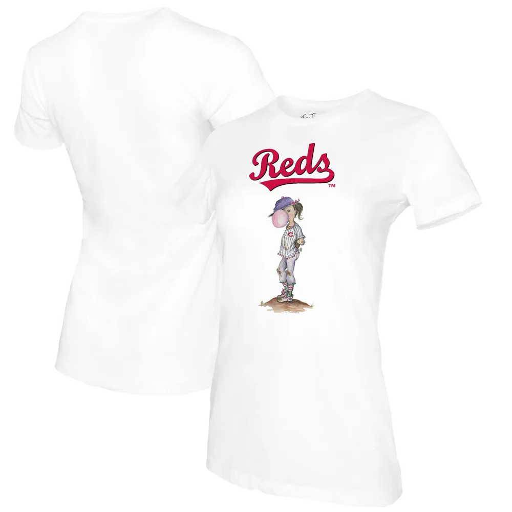 Lids Cincinnati Reds Tiny Turnip Women's Bubbles T-Shirt - White