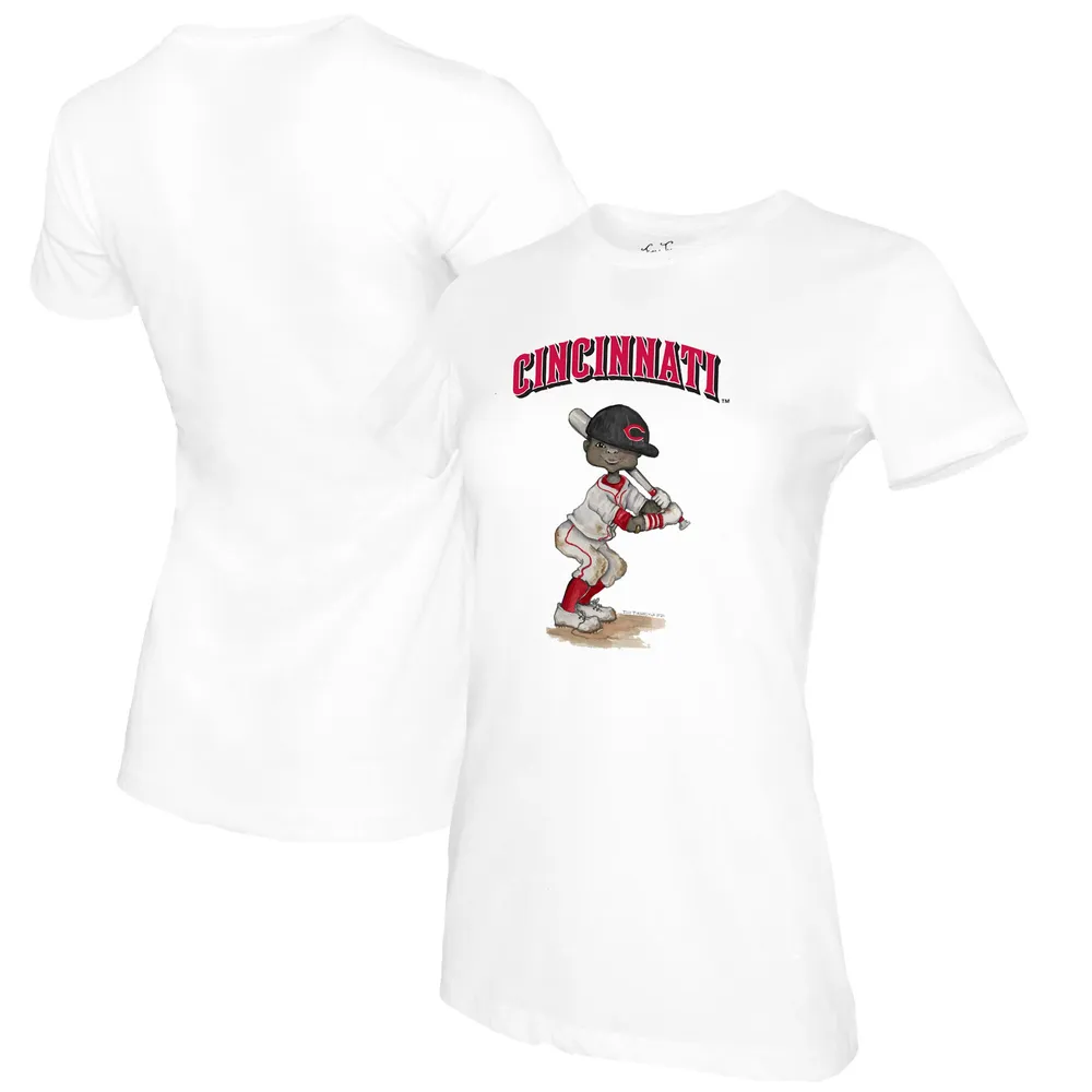 Cincinnati Reds Tiny Turnip Youth James 3/4-Sleeve Raglan T-Shirt -  White/Red