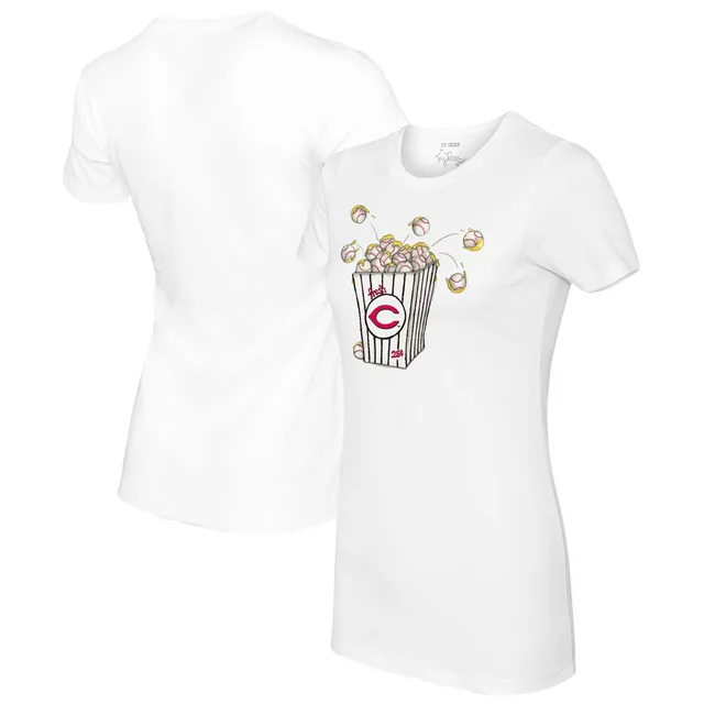 Infant Tiny Turnip White Cincinnati Reds Popcorn T-Shirt