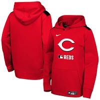 Youth Nike  Red Cincinnati Reds Authentic Collection Performance Pullover Hoodie
