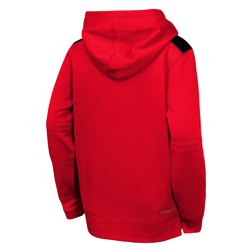 Youth Nike  Red Cincinnati Reds Authentic Collection Performance Pullover Hoodie