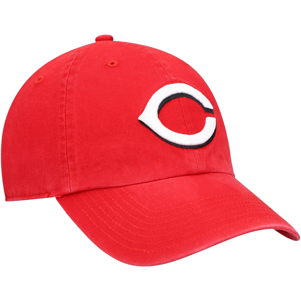 Casquette réglable Clean Up rouge avec logo de l'équipe Cincinnati Reds '47 pour jeune