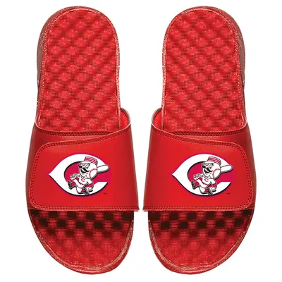 Cincinnati Reds ISlide Youth Personalized Alternate Logo Slide Sandals - Red