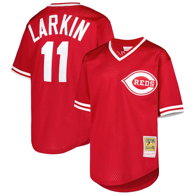 Barry Larkin Men's Cincinnati Reds Home Jersey - White Replica