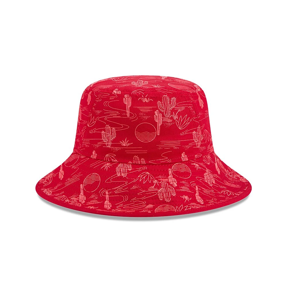 Youth New Era  Red Cincinnati Reds 2025 Spring Training All Over Print Bucket Hat