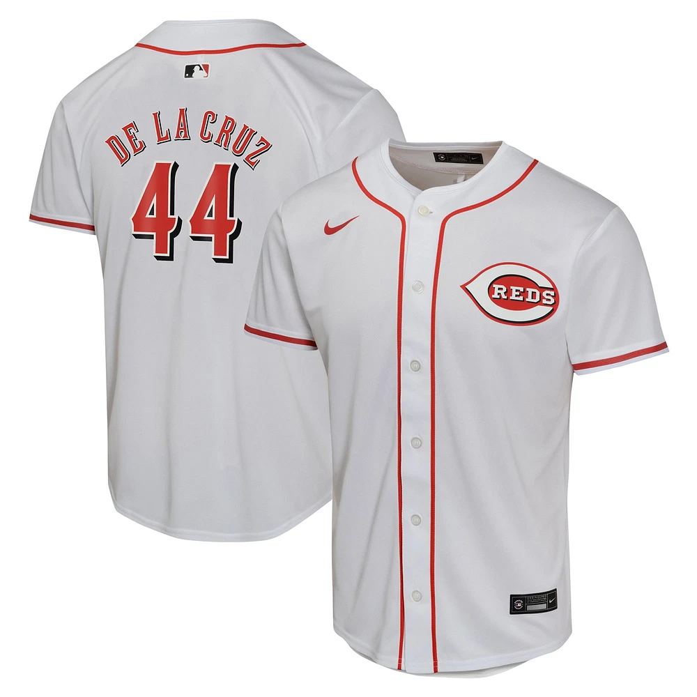 Maillot De joueur match à domicile Nike Elly La Cruz pour jeunes des Cincinnati Reds, blanc