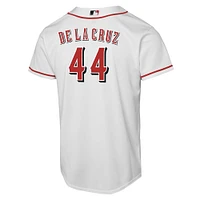 Youth Nike Elly De La Cruz White Cincinnati Reds Home Replica Player Jersey