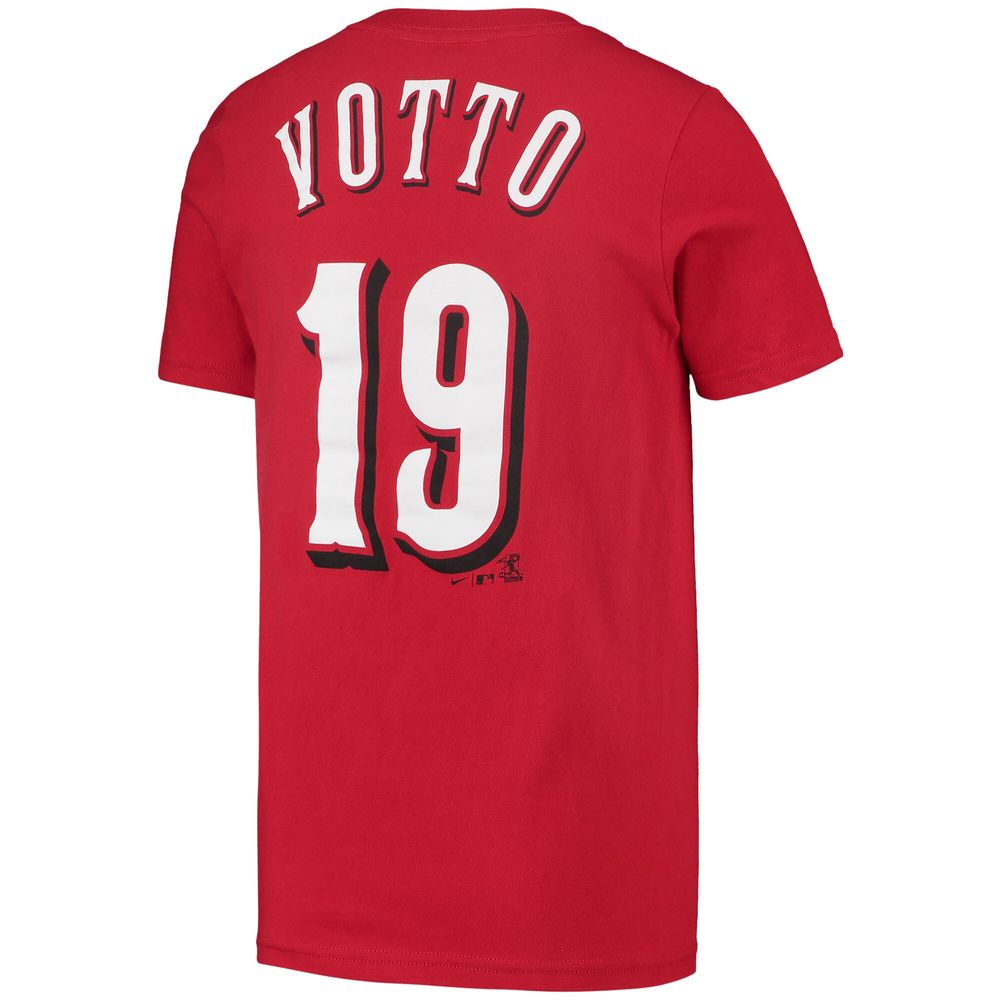 Men's Nike Joey Votto Red Cincinnati Reds Name & Number T-Shirt