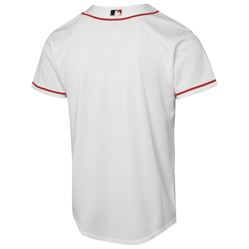 Maillot Nike blanc pour jeunes des Reds de Cincinnati à domicile Replica 2.0