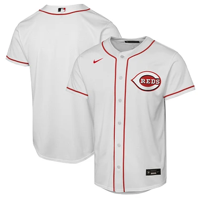 Maillot Nike blanc pour jeunes des Reds de Cincinnati à domicile Replica 2.0