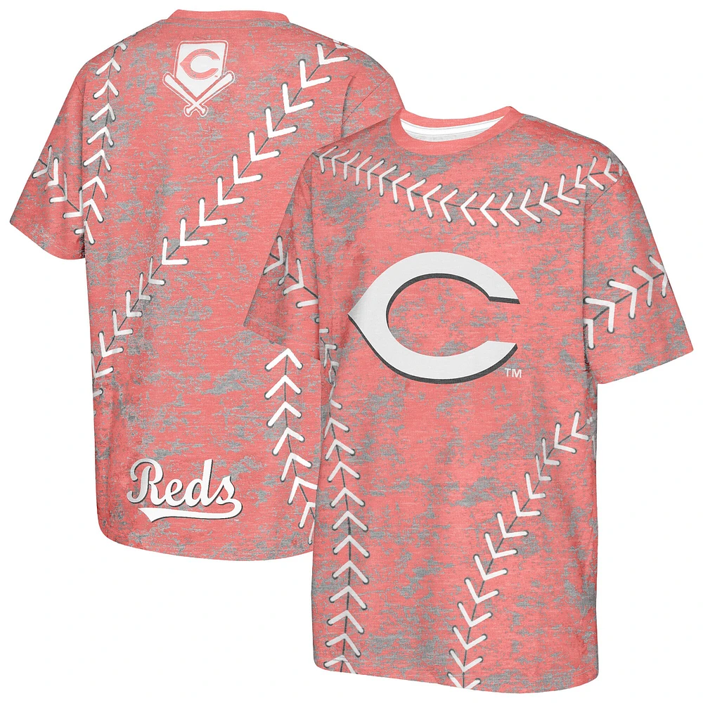 T-shirt rouge pour jeunes Cincinnati Reds Slide Score Bold