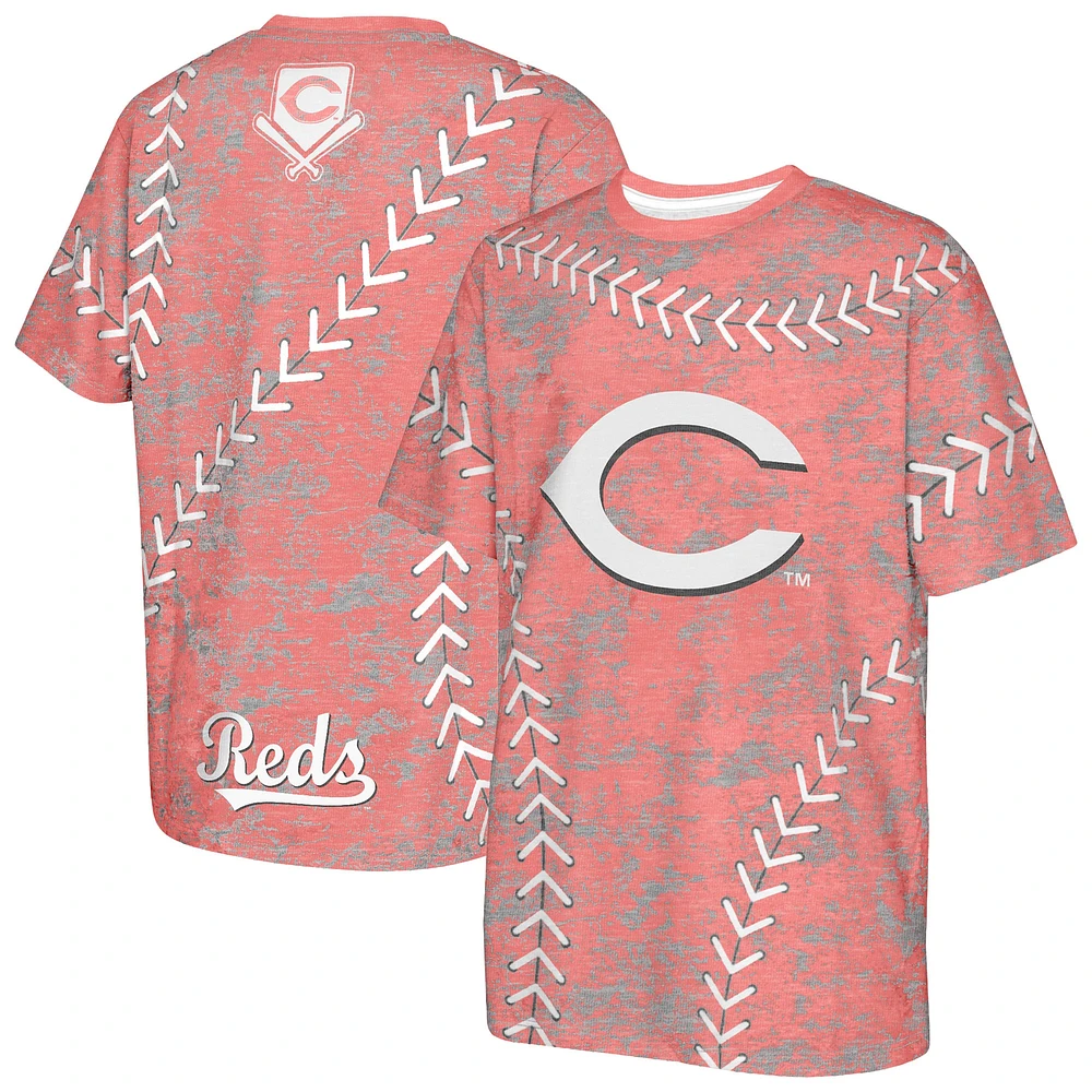 T-shirt rouge pour jeunes Cincinnati Reds Slide Score Bold