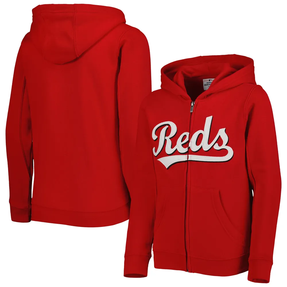 Youth Navy Boston Red Sox Team Color Wordmark Full-Zip Hoodie