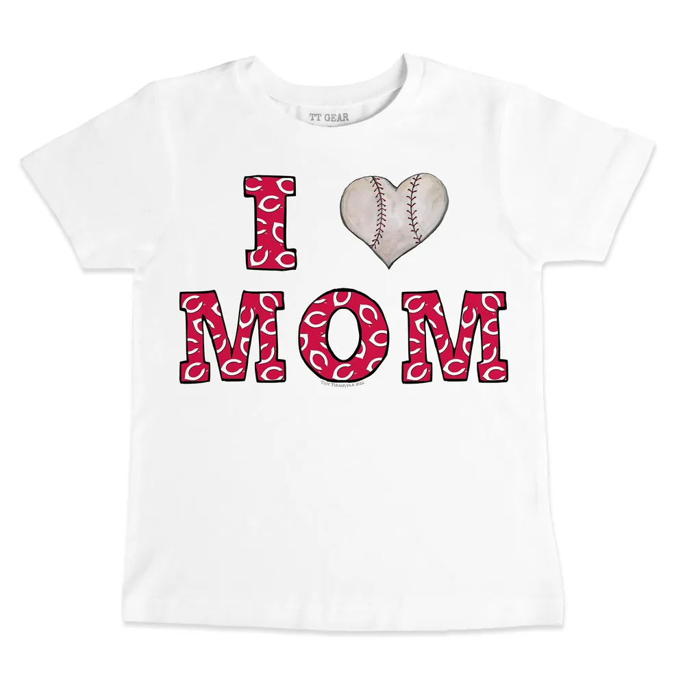 Lids Cincinnati Reds Tiny Turnip Youth Heart Mom T-Shirt - White