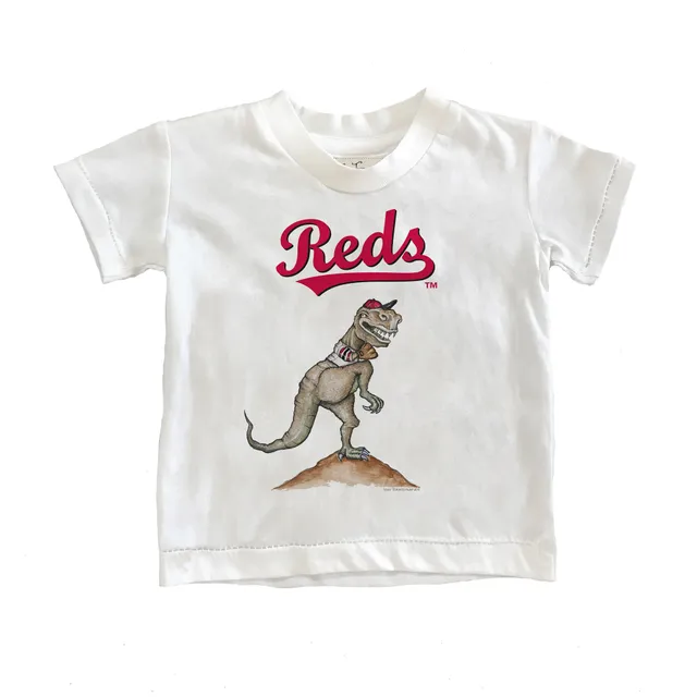 Infant Cincinnati Reds Tiny Turnip White Heart Banner T-Shirt