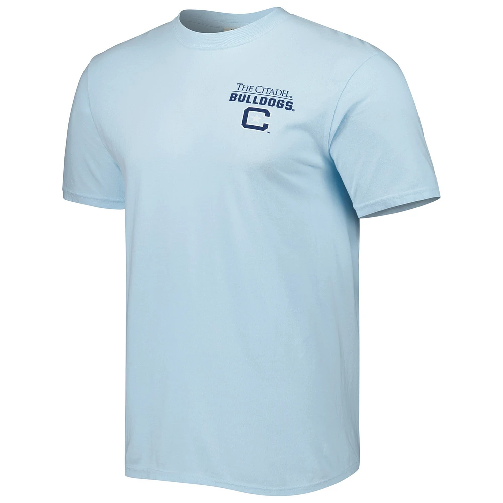 T-shirt bleu clair Citadel Bulldogs Landscape Shield pour homme