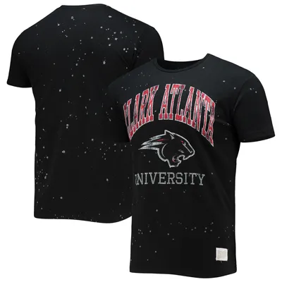 Clark Atlanta University Panthers Original Retro Brand Bleach Splatter T-Shirt - Black