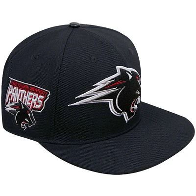 Men's Pro Standard Black Clark Atlanta University Panthers Mascot Logo Snapback Hat