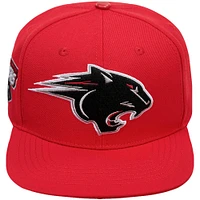 Casquette Snapback Pro Standard pour homme avec logo de la mascotte Clark Atlanta University Panthers rouge