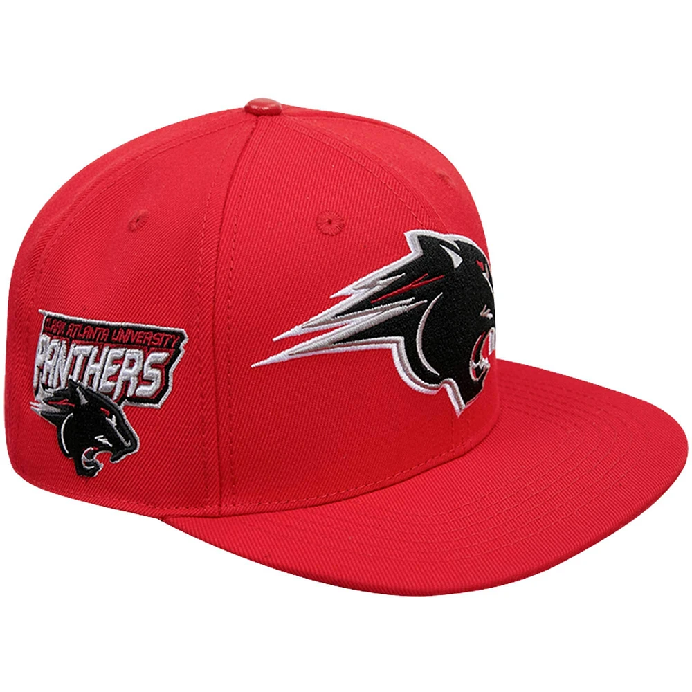 Casquette Snapback Pro Standard pour homme avec logo de la mascotte Clark Atlanta University Panthers rouge