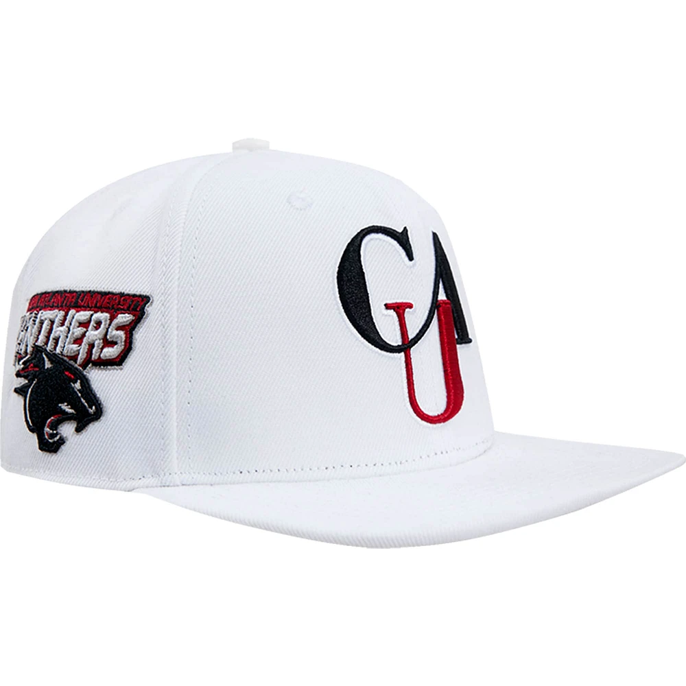 Casquette Snapback en laine Clark Atlanta University Panthers Pro Standard pour homme blanche