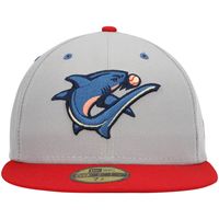 Men's New Era Gray Clearwater Threshers Alternate Authentic Collection 59FIFTY Fitted Hat