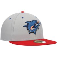 Men's New Era Gray Clearwater Threshers Alternate Authentic Collection 59FIFTY Fitted Hat