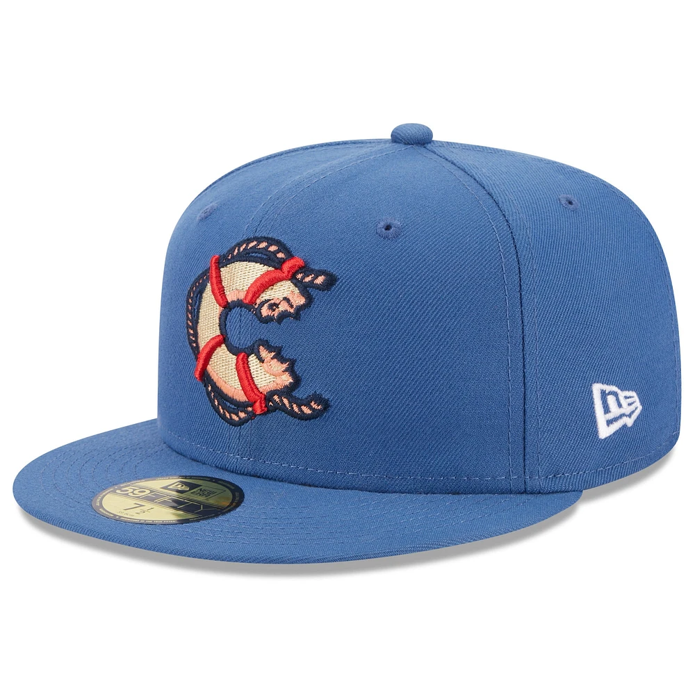 Casquette ajustée 59FIFTY à logo alternatif pour homme Clearwater Threshers New Era grise Collection authentique