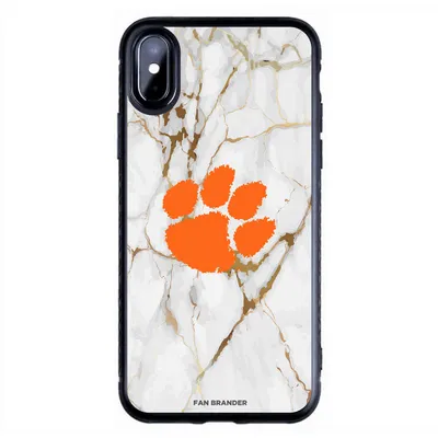 Clemson Tigers iPhone Slim Marble Design Case - Black