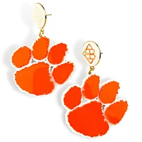 Brianna Cannon Clemson Tigers Boucles d'oreilles avec grand logo