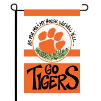 Drapeau de jardin double face mascotte 12" x 18" Clemson Tigers