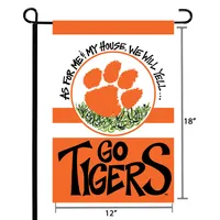 Drapeau de jardin double face mascotte 12" x 18" Clemson Tigers