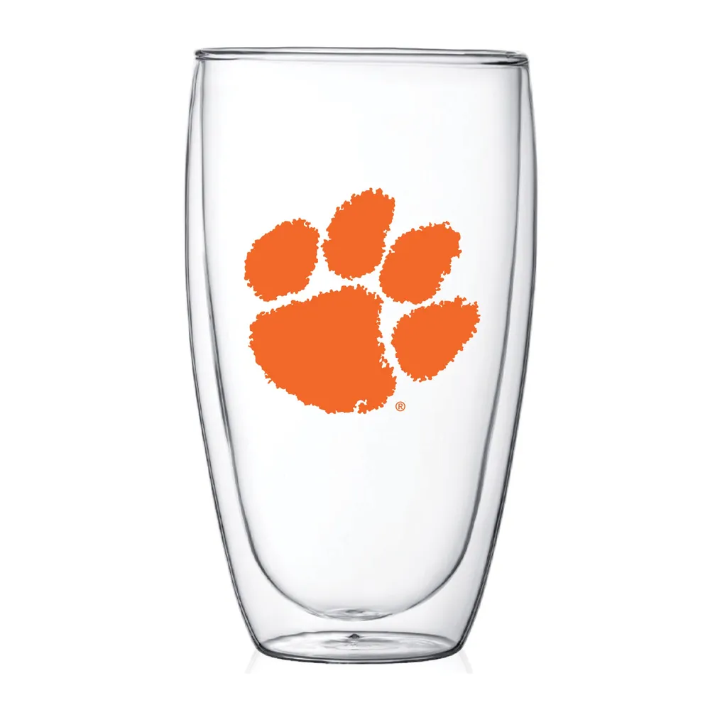 Clemson Tigers 15oz. Double Wall Thermo Glass