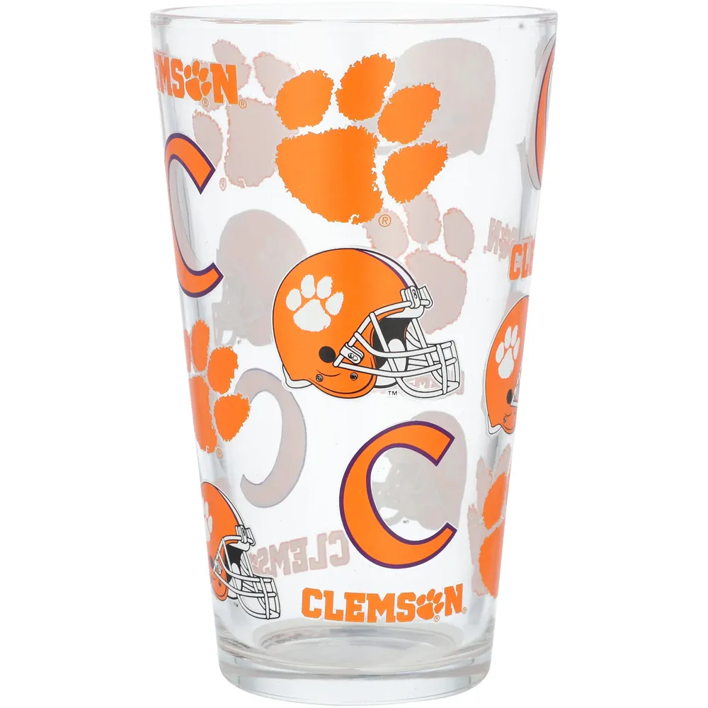 Tigres de Clemson 16 oz. Verre à pinte à imprimé intégral