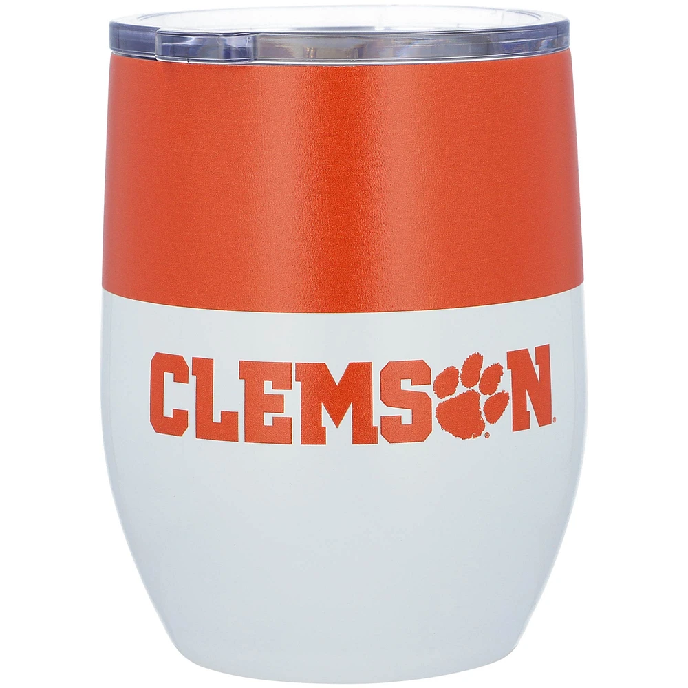 Tigres de Clemson 16 oz. Gobelet incurvé en acier inoxydable Colorblock