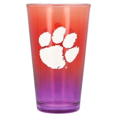 Tigres de Clemson 16oz. Verre à pinte ombré